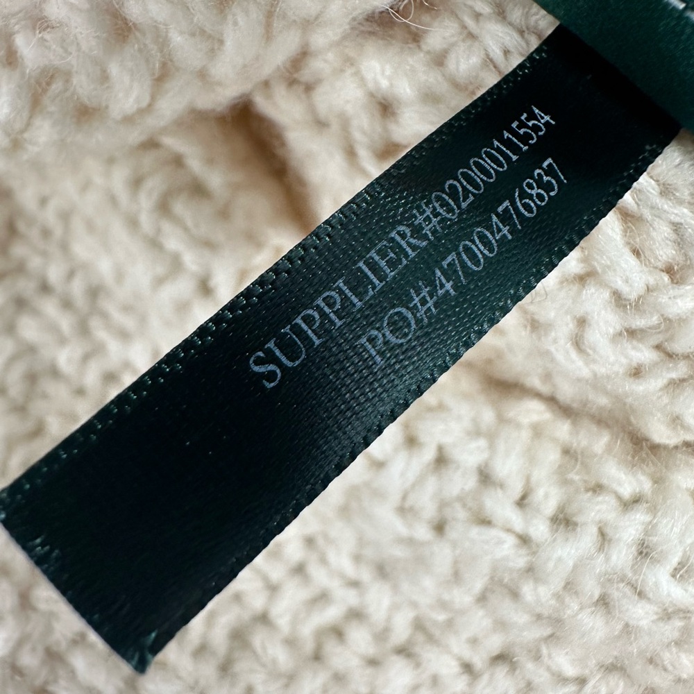 Lauren Ralph Lauren Wool Alpaca Cable Knit Relaxed Poncho Sweater Luxe Heritage - Picture 9 of 12